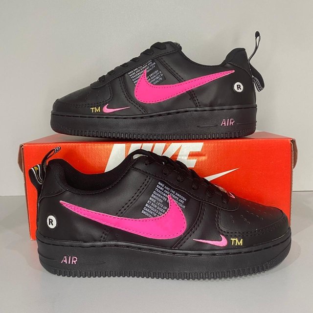 Air Force TM Preto com Rosa